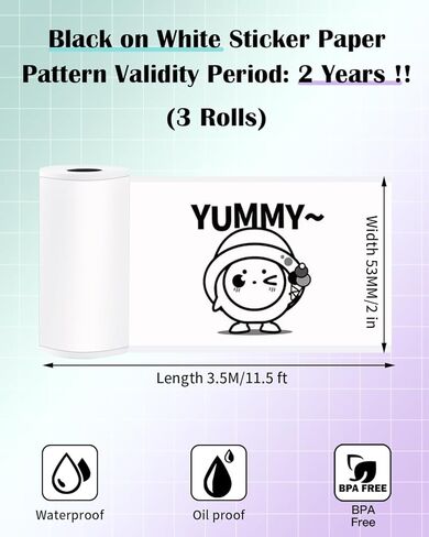 ورق حراري لاصق أبيض Phomemo M02L، ورق طابعة لاصق in Kuwait