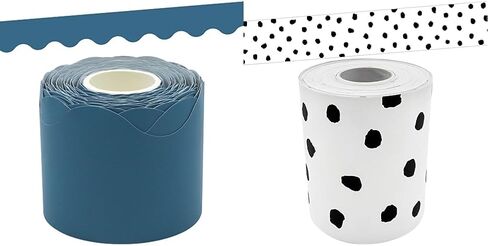 Teacher Created Resources Slate Blue Scalloped Rolled Border Trim, 50 Feet in Saudi Arabia