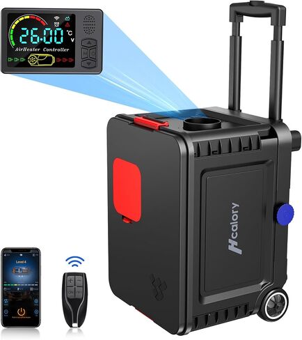 HCALORY Diesel Heater 8KW, Portable Diesel Air Heater All-in-one with Bluetooth Control and LCD Screen, Parking Diesel Heaters 110V AC & 12V 24V DC, 5L Fuel Tank for Car, Truck, Boat, RV,Campers in Saudi Arabia