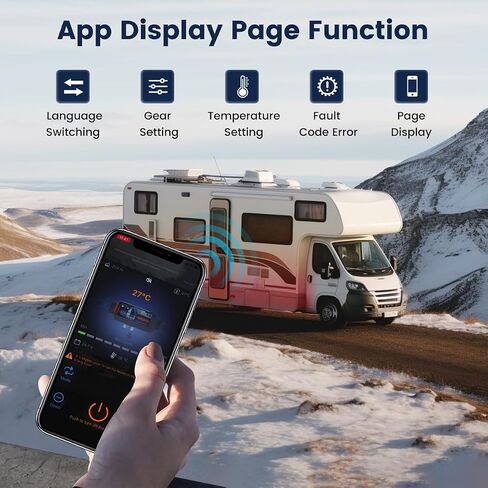 HCALORY Diesel Heater 8KW, Portable Diesel Air Heater All-in-one with Bluetooth Control and LCD Screen, Parking Diesel Heaters 110V AC & 12V 24V DC, 5L Fuel Tank for Car, Truck, Boat, RV,Campers in Saudi Arabia