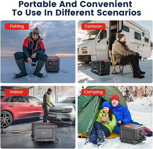 HCALORY Diesel Heater 8KW, Portable Diesel Air Heater All-in-one with Bluetooth Control and LCD Screen, Parking Diesel Heaters 110V AC & 12V 24V DC, 5L Fuel Tank for Car, Truck, Boat, RV,Campers in Saudi Arabia