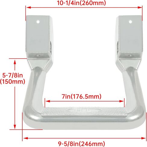 KUAFU Universal Side Step Compatible with 1967-2020 Chevrolet Toyota Ford Dodge Jeep GMC Nissan Mazda Aluminum 2 Pcs Side Step for Pickups & Trucks Black in Saudi Arabia