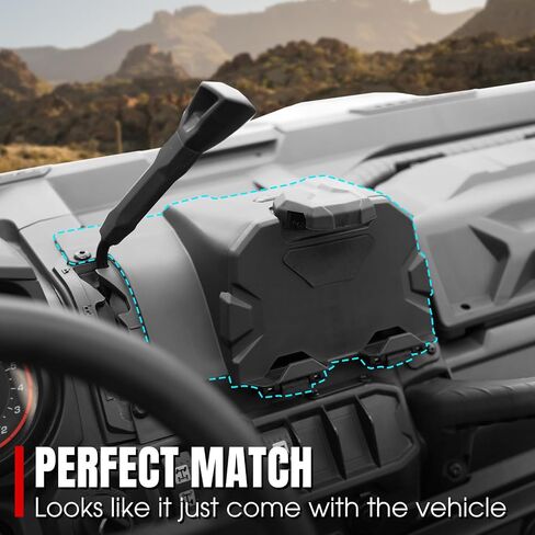 حامل الأجهزة الإلكترونية A & UTV PRO لجهاز Can-Am Defender، حامل الهاتف اللوحي مع صندوق تخزين لملحقات Can-Am Defender HD9 MAX 2022-2024 in Saudi Arabia