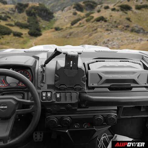 حامل الأجهزة الإلكترونية A & UTV PRO لجهاز Can-Am Defender، حامل الهاتف اللوحي مع صندوق تخزين لملحقات Can-Am Defender HD9 MAX 2022-2024 in Saudi Arabia