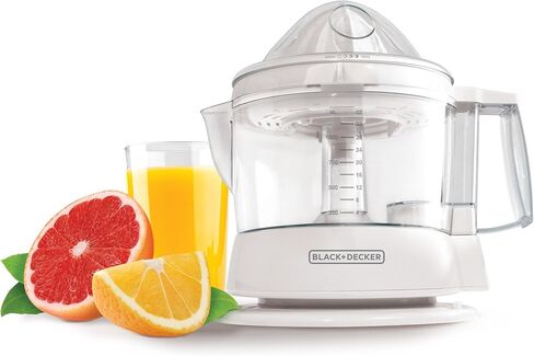 BLACK+DECKER CJ630 32-Ounce Electric Citrus Juicer, White in Saudi Arabia