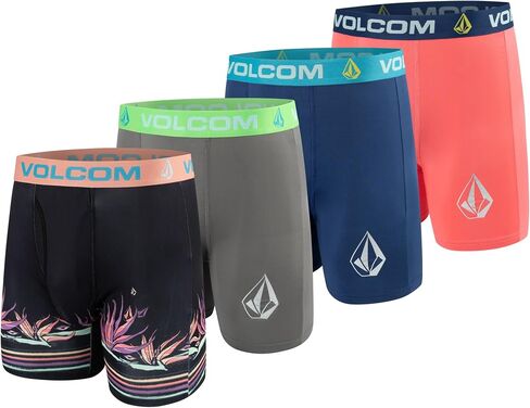 Volcom Mens Boxer Briefs Poly Spandex Performance Boxer Briefs Underwear in Saudi Arabia