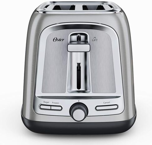 Oster 2-Slice Toaster with Advanced Toast Technology, Bagel Toaster for All Bread Types, Stainless Steel in Kuwait