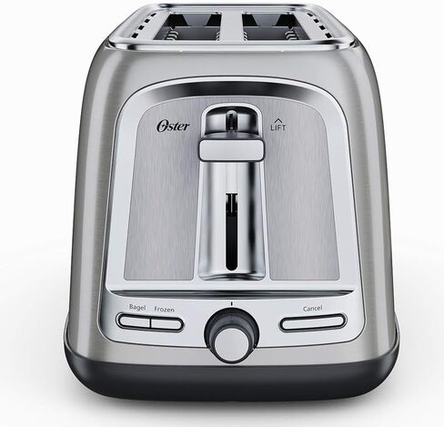 Oster 2-Slice Toaster with Advanced Toast Technology, Bagel Toaster for All Bread Types, Stainless Steel in Kuwait
