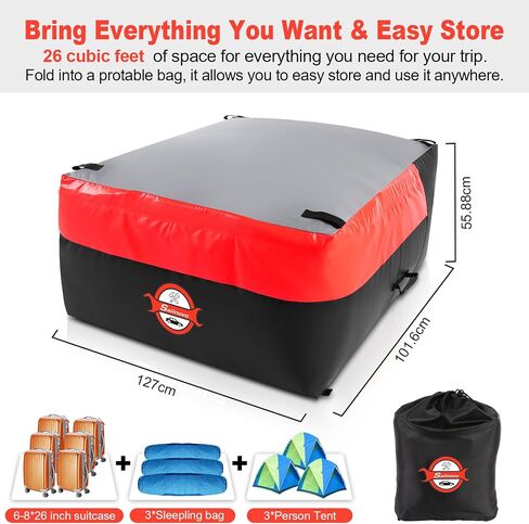 Sailnovo Truck Bed Bag, 36 Cubic ft 100% Waterproof Fits Any Truck Size, Heavy Duty Truck Cargo Bag PVC Water Resistant with 4 Stretch Cord, Packing Bag 59.16x48x22inch in Kuwait