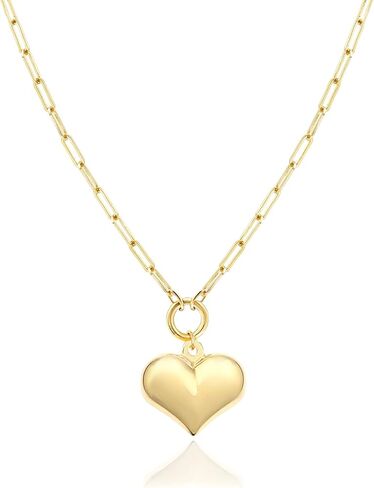 Jewelry Atelier Gold Filled Pendant Necklace Collection - 14K Yellow Gold Filled Pendant Necklace with Solid Clip Chain for Women (Different Sizes and Styles with Extension/Adjustable Chain) in Saudi Arabia