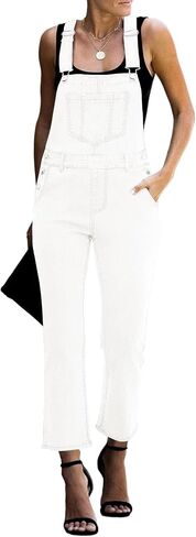 luvamia Jean Overalls for Women Fashion Bootcut Stretchy Denim Jumpsuit Casual Adjustable Straps Bib Overalls Dungarees in Saudi Arabia