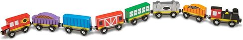 Melissa & Doug Wooden Magnetic Train Cars - 8 Piece Educational and Skill-Building Wooden Toy for Boys and Girls in Saudi Arabia