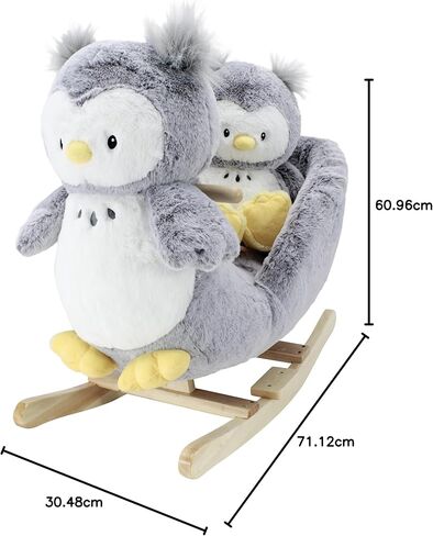 Soft Landing | Darling Duos | 2-Piece Plush & Joyride Character Rocker Bundle ­– Grey Owl in Saudi Arabia
