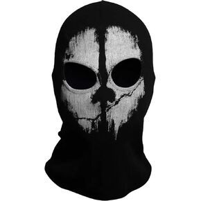 Ghost Balaclava Skeleton Ski Mask Ghost Skull Face Mask Cod Halloween Scary Mask Windproof Cosplay Mask for Outdoor Sports