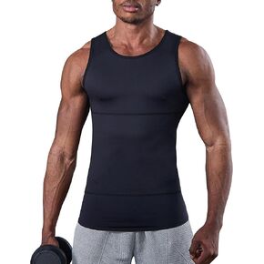 Compression Shirt Men Slimming Undershirt Body Shaper Vest, Gynecomastia Compression Tank Top, Shapewear Tummy Control