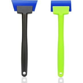 CARTINTS 2Pack Car Mirror Wiper, Vehicles Tint Squeegee for Small Triangular Window, with 6.2IN Long Handle and 2IN &2.7IN Water Blade, Side Mirror Squeegee, Rearview Mirror Wiper Small Squeegee