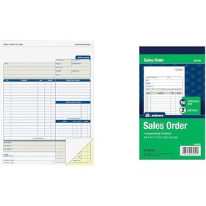 Adams Job Invoice Forms, 2-Part Carbonless, For Service and Repair Billing, 100 Individual Sets Per Pack (NC2817), White, 8-1/2 x 11Inches