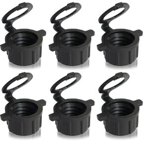 Racing Vent Caps fit Vp Jug Can,6 Piece Set, 24 mm, Black