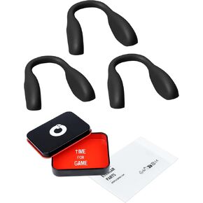 3 Pairs Ultra Soft Silicone Sunglass Nose Pads for Oakley Split Shot OO9416/Split Time OO4129/Crossrange OO9361/Targetline OO9397, Push-in Anti-Slip Glasses Nose Piece Replacement Kit Black