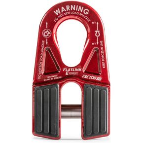 Factor 55 Flatlink E Closed Winch System, Compatible with All Roller Fairlead License Plate Brackets - Red
