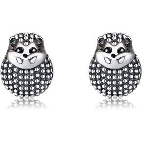 Hedgehog Earrings 925 Sterling Silver Hedgehog Stud Earrings Animal Jewelry for Women Hedgehog Lover