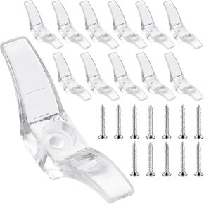 Blind Cord Holder, 12 PCS Blind String Holder Cord Plastic Transparent Window Cord, Cleats for Blinds Rope Cleat with Screws Cleats Safety Wraps for Home Office Window Blinds Sun Shades Ropes