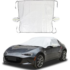 Windshield Snow Cover Fit for Mazda MX-5 ND 2016-2023, Front Windshield Cover for Ice and Snow, Auto Extra Thick Windshield Ice Cover Protects Windshield from Rain, Sun, Frost