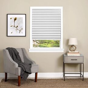 Pleated Window Blinds, Cordless Light Filtering Temporary Window Shades - White, 36" X 72" in - Enhance Your Home Window Pleated Shades, Pleated Window Shades