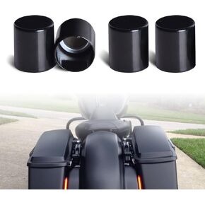 Goldfire Harley Docking Hardware Covers Kit Detachable Magnet 4 Point Caps for Touring Street Glide, Electra Glide, Road Glide, Road King 2009-2024 Accessories (4 PCS Gloss Black)