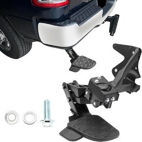 Rear Bed Step,Retractable Bed Step Bumper Step for Dodge Ram 1500 DT New Body Style with Dual Exhaust Vehicles 2019 2020 2021 2022 2023 2024, Replaces # 82215289AH 82215289AG