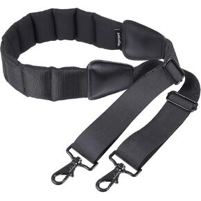 Vigorport Shoulder Strap, 59" Fixed Cushion Pad Luggage Shoulder Strap, Universal Comfortable Bag Strap Replacement for Briefcase, Laptop, Duffel with Swivel Hooks (Black, 59 Inch)
