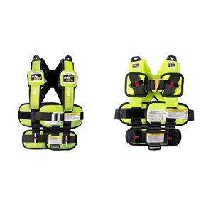 Ride Safer Travel Vest with Backpack Car Seat - Large (Blue) and X-Small (Yellow)