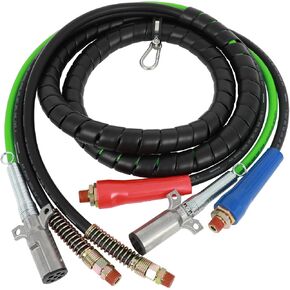 SCITOO 3 في 1 ABS & Power Air Line خرطوم التفاف 15 قدم، 7 اتجاهات كابل كهربائي خطوط الهواء مع مقبض قبضة الخطوط الجوية لجرار مقطورة نصف شاحنة in Saudi Arabia