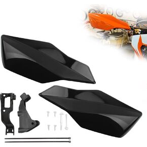 واقيات اليد للدراجة الترابية PowerMotor، دراجة نارية 2024 Handguard Universal ATV Pit Bikes ATV Motocross Enduro Super Moto مقبض حامي Cross EXC XC SX SXF XCF XC-W TPI125-500 (برتقالي)