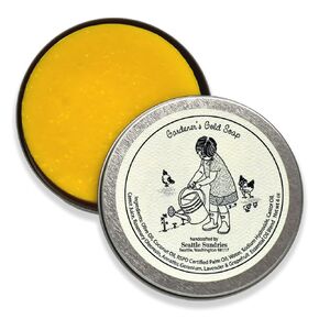 Garden Fresh Geranium & Grapefruit Bar Soap, Gardener Gift for Women & Men - 1 (4oz) Bar, All Natural Soap in a Low Waste Gift Tin from
