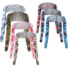7 Pair Cooling Shawl Arm Sleeves Sun Protection for Women Men with Finger Hole For Golf Driving Fishing Walking Running Sport