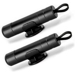 Car Safety Hammer Emergency Escape Tool One Second Window Breaker Seatbelt Cutter Car Glass Breaker Life-Saving Emergency Essentials (2 * Black)