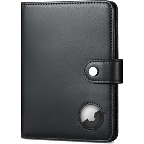 Passport Holder with Airtag for Men and Women, RFID Blocking Passport Wallet Cover Case