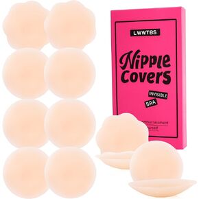 Nipple Covers 6 Pairs Sticky Silicone Nipple Pasties Reusable Adhesive Silicone Nipple Covers for Women No Show Sticky