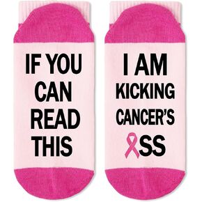 LoaHak My God Is Bigger Than Cancer Socks, Cancer Socks, Breast Cancer Awareness Accessories, Breast Cancer Gifts For Women.(067)