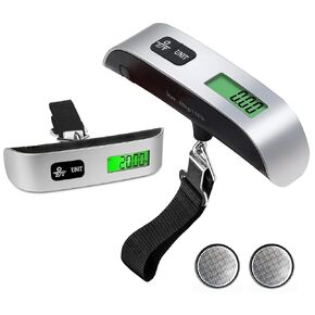 2-Pack Luggage Scale,Travel Essentials, Portable Luggage Scale,Luggage Scales for Suitcases,Hanging luggage weight scale,110 Pounds, Battery Included