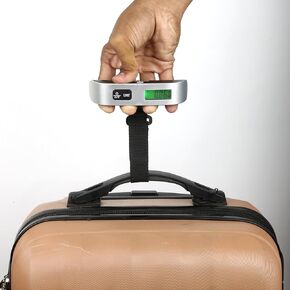 Dressesmax Digital Electronic Luggage Scales Portable 50kg Suitcase Scale Handled Travel Bag Hanging Scale - with Box
