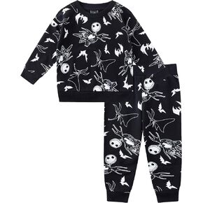 Disney Nightmare Before Christmas Jack Skellington Boys Fleece Sweatshirt and Pants Set for Toddler