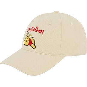 Concept One Womens Disney Winnie The Pooh Dad Hat, Oh Bother with Embroidered Logo Baseball Cap, Khaki
