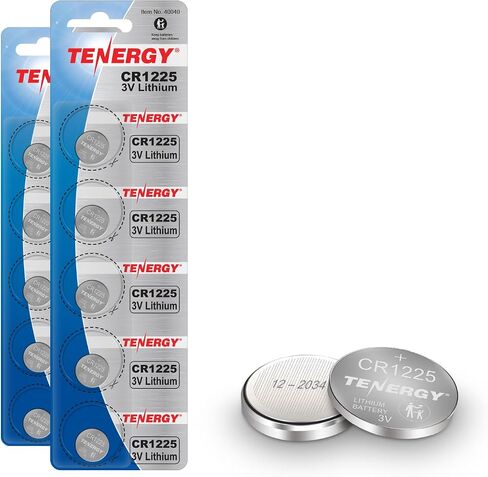 Tenergy 3 Volt Battery CR1225, Button Cell Batteries, Ideal for Thermometers, Key Fobs, Laser Pointers, Medical Devices, Calculators, and More, 5 Count in Saudi Arabia