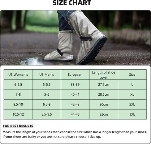 أغطية أحذية مقاومة للماء بنعل صلب، غطاء حذاء المطر قابل لإعادة الاستخدام مع سحاب، أحذية المطر غير قابلة للانزلاق للرجال والنساء والأطفال (أسود، XXX-Large) in Kuwait