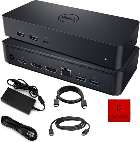 Koncept Dell D6000 Docking Station Bundle with 130W AC Adapter, HDMI Cable & Microfiber Cleaning Cloth in Saudi Arabia