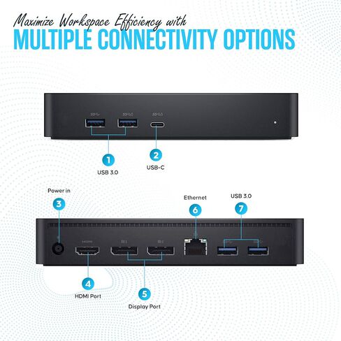 Koncept Dell D6000 Docking Station Bundle with 130W AC Adapter, HDMI Cable & Microfiber Cleaning Cloth in Saudi Arabia