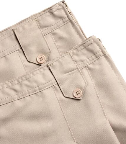 Girls' School Uniform Skirt - 2 Pack Belted, Two Tab, Two Button Pleated Skort - Twill Scooter Skirts for Girls, 4-16 in Saudi Arabia