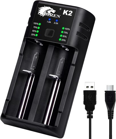 IMREN 18650 Rechargeable Battery Charger,Fast Charge Rechargeable for 3.7V 21700 Battery 14500 10400 18500 18350 18650 18700 20700 21700 22650 26650,1.2V Ni-MH/Ni-Cd AA AAA C Battery(4 Bay) in Saudi Arabia